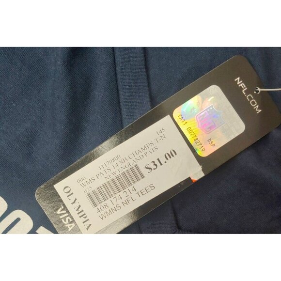 New England Patriots 2014 Super Bowl Champs Womens Large T Shirt NFL Blue NWT - Picture 4 of 6